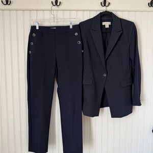 Navy Blue Blazer and Pants Suit